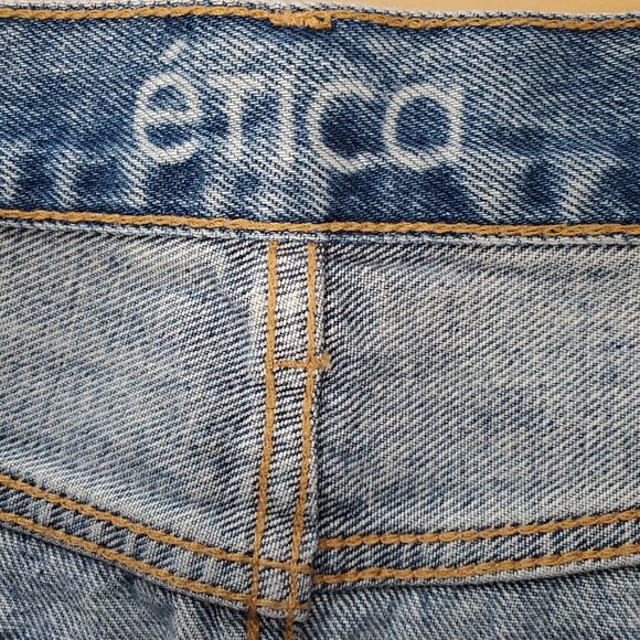 Etica Ingrid Split Skirt Maxi Jean Arcadia Denim Blue Organic Cotton Size 30 NEW - Picture 9 of 14